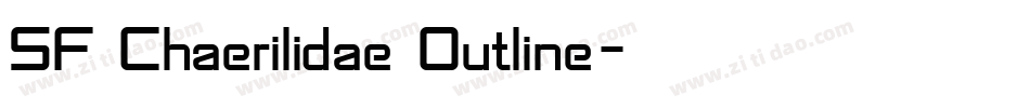 SF Chaerilidae Outline字体转换